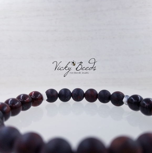 Brecciated Jasper & Howlite Beaded Bracelet - Picture 8 of 10